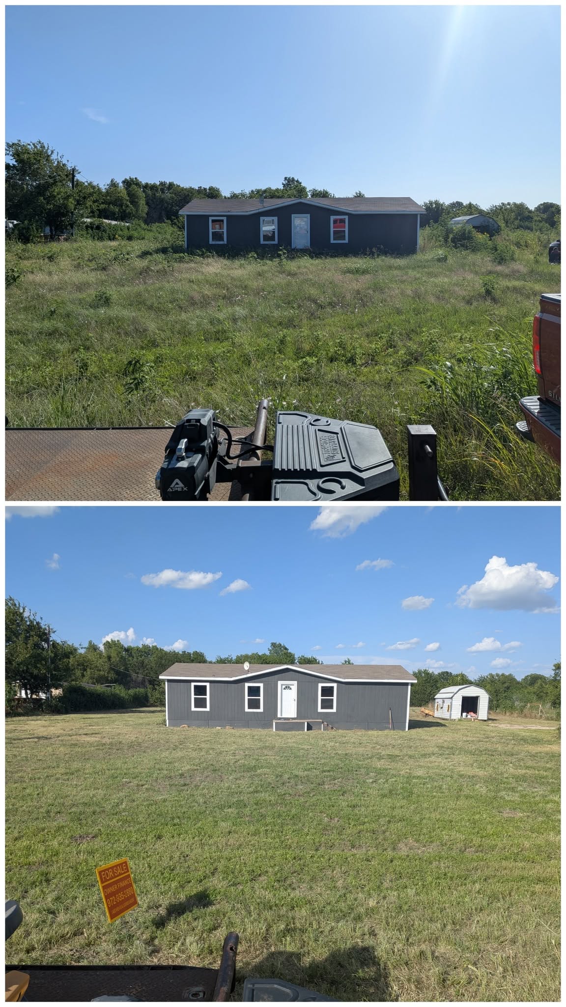 A fresh cut across the property