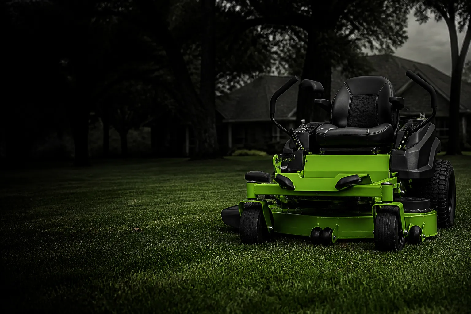 GrassHoles lawn care mower illustration